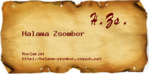 Halama Zsombor névjegykártya